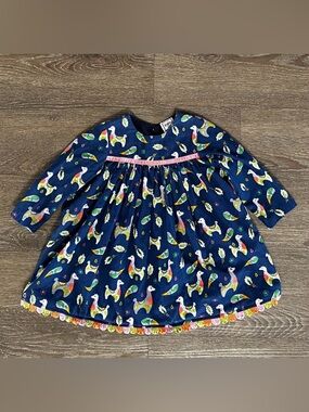 Cotton Kids Tiny Blue Corduroy Llama Print Size 24M months VGC